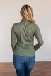 Smooth Sailing Turtle Neck Top- Dark Sage
