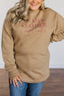 "Sweater Weather" Crewneck Pullover- Khaki
