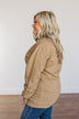 "Sweater Weather" Crewneck Pullover- Khaki