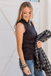 Captured My Heart High Neck Tank Top- Black