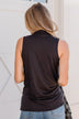 Captured My Heart High Neck Tank Top- Black