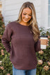 Radiate Love Thick Knit Sweater- Eggplant
