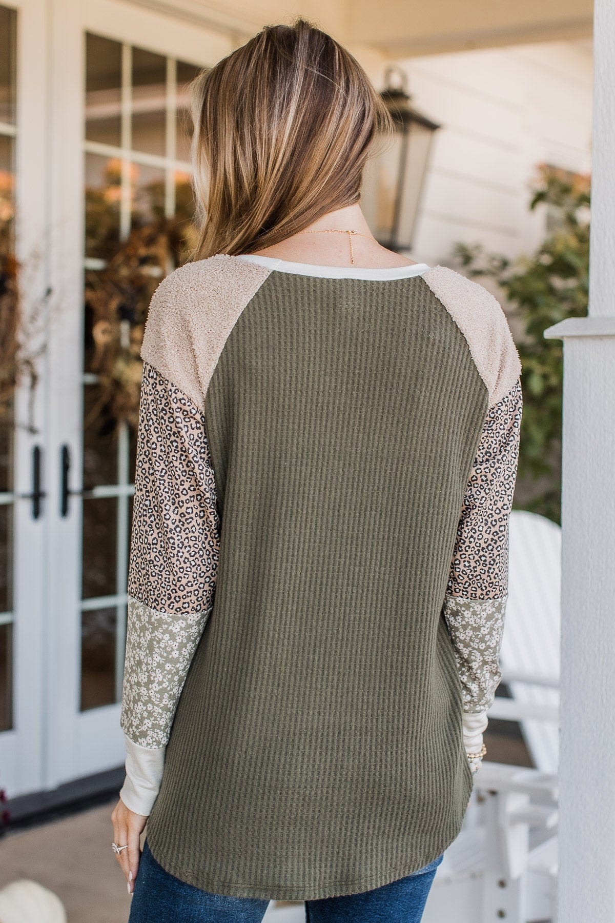 Perfect Harmony Color Block Top- Olive