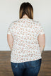 Look To The Sky Floral V-Neck Top- Ivory