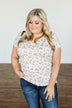 Look To The Sky Floral V-Neck Top- Ivory