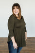 How Sweet To Know You Babydoll Top- Olive