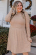 Growing Gratitude Knit Dress- Mocha