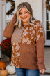 Season Of Thanks Color Block Top- Rust & Taupe
