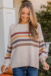 Harvest Hues Knit Sweater- Light Taupe