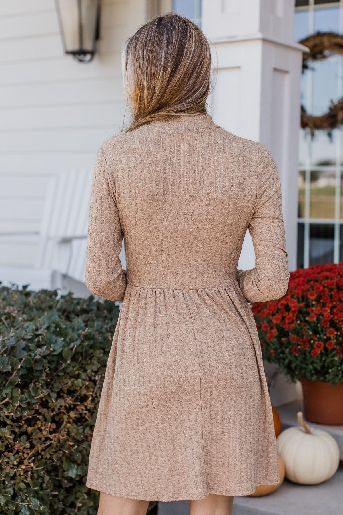 Growing Gratitude Knit Dress- Mocha