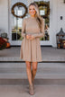 Growing Gratitude Knit Dress- Mocha