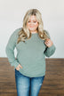 Come Along With Me Pullover Top- Sage
