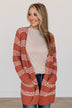Misty Mornings Knit Cardigan- Rust