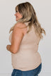Captured My Heart High Neck Tank Top- Beige