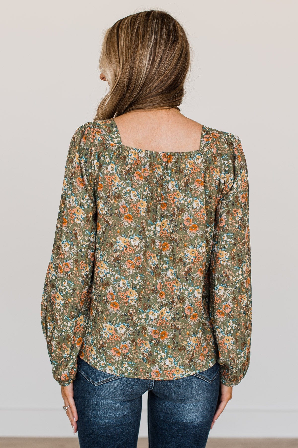 No Better Than This Floral Blouse- Olive