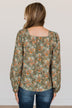 No Better Than This Floral Blouse- Olive