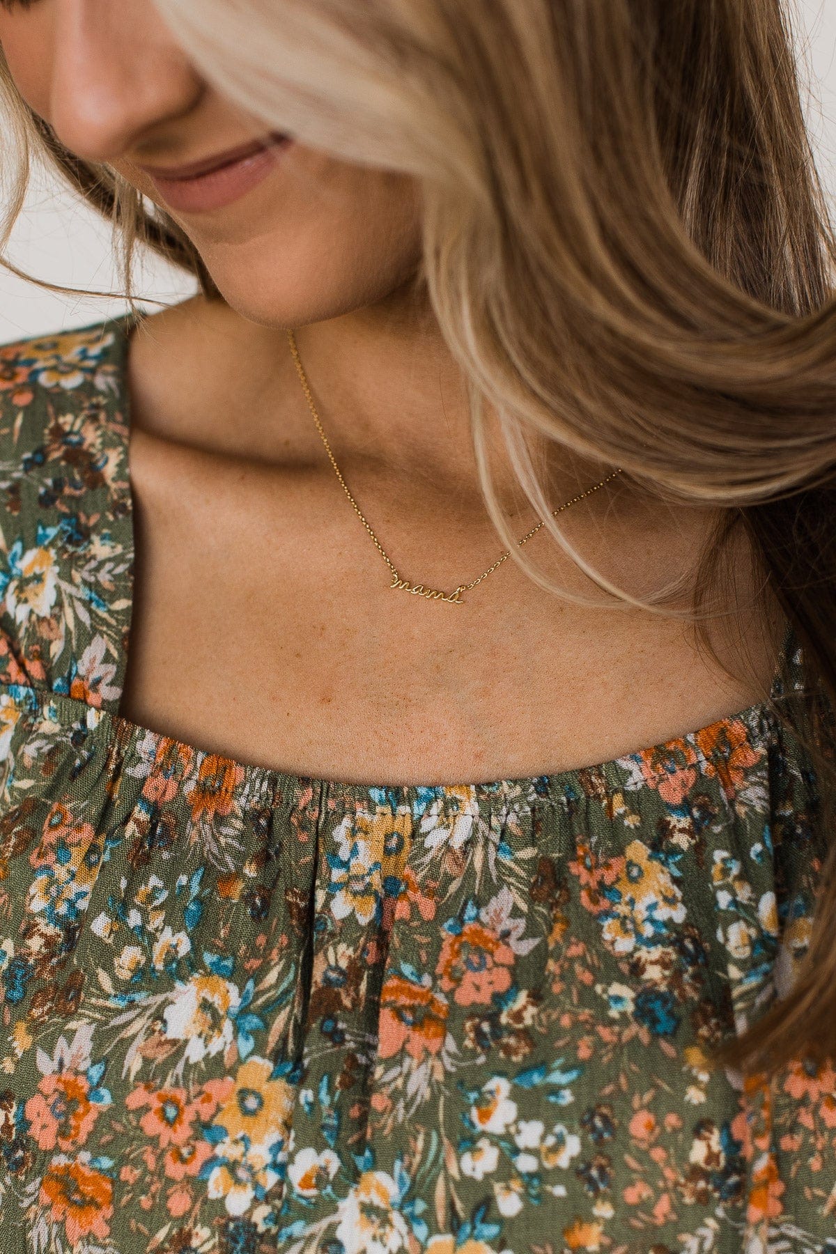 A Love Like No Other "Mama" Necklace- Gold