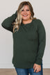 Butter Me Up Knit Sweater- Forest Green