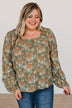 No Better Than This Floral Blouse- Olive
