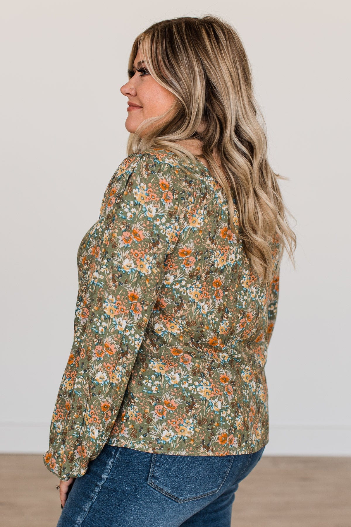 No Better Than This Floral Blouse- Olive