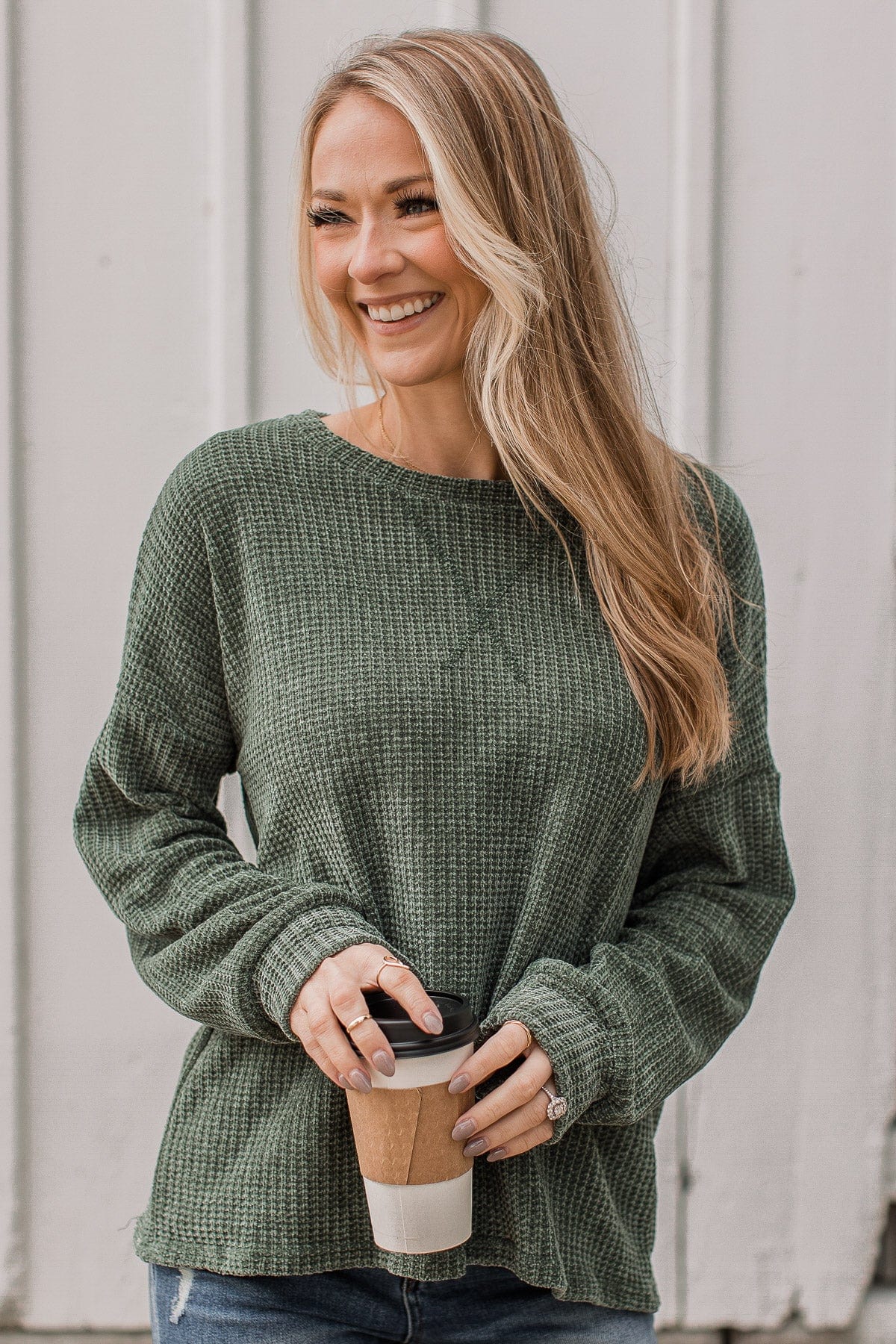 Make Your Move Knit Sweater- Vintage Olive