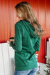 Easy To Love Quarter Zip Hoodie- Emerald Green