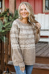 Winter Wonders Knit Sweater- Taupe