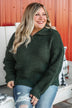 Haven't You Heard Knit Pullover Top- Forest Green