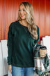 Go The Distance Crew Neck Pullover- Forest Green