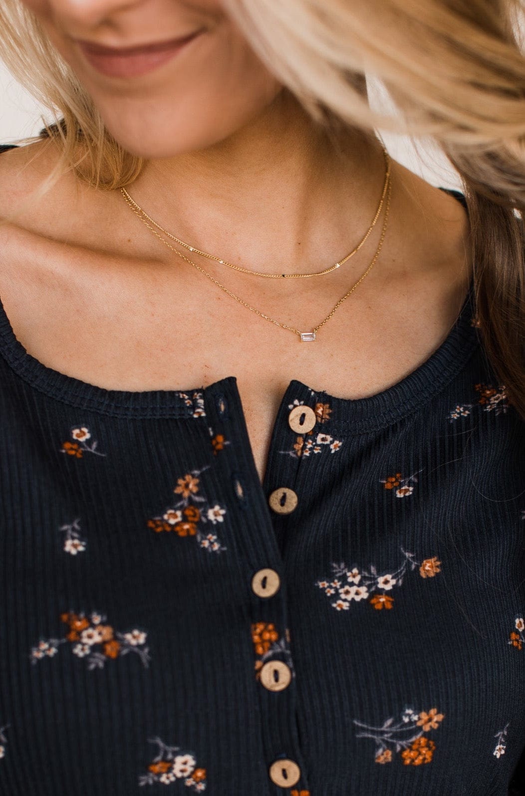 Hope Remains 2-Tier Pendant Necklace- Gold