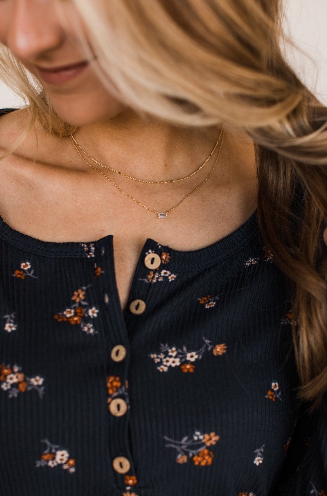 Hope Remains 2-Tier Pendant Necklace- Gold