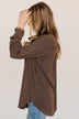 Thread & Supply Free Falling Lightweight Button Down Jacket- Brown