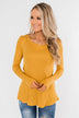 The Best I Can Long Sleeve Top- Mustard