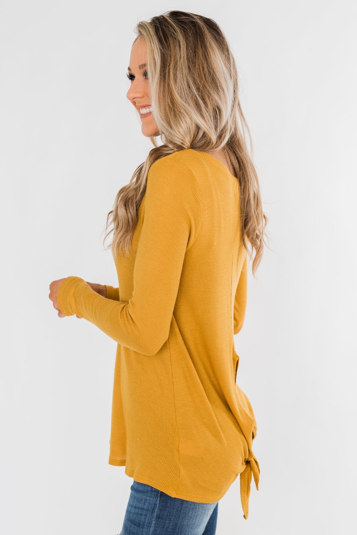 The Best I Can Long Sleeve Top- Mustard