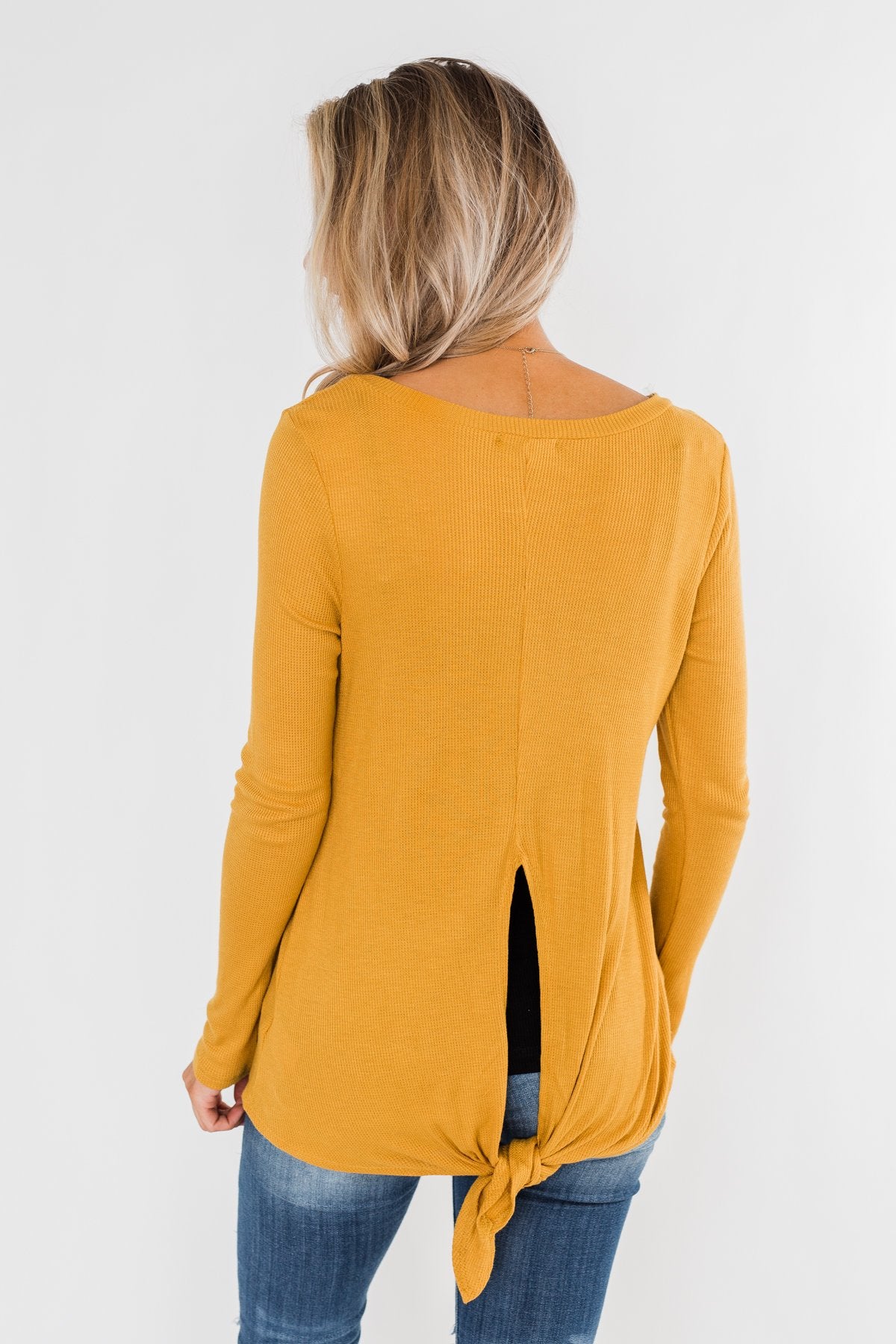 The Best I Can Long Sleeve Top- Mustard