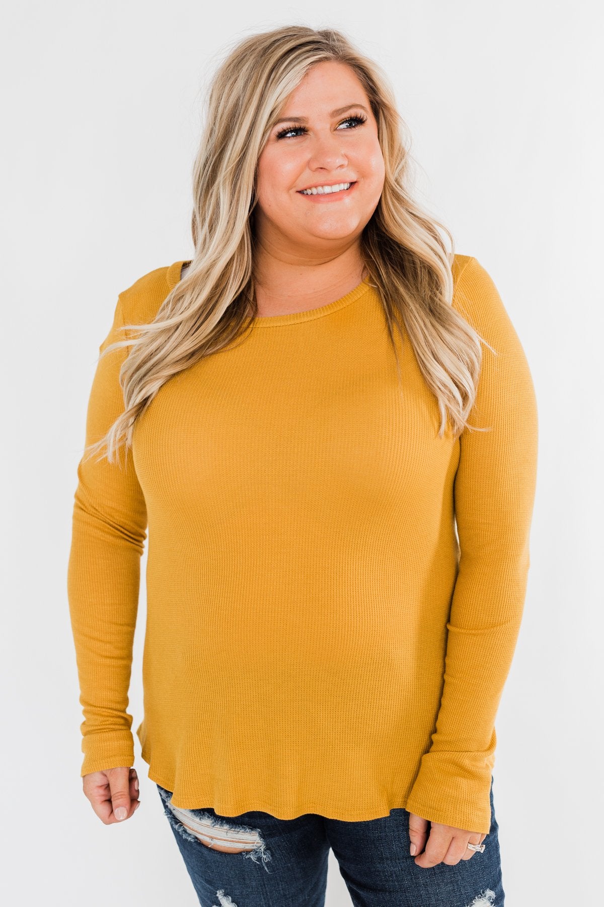 The Best I Can Long Sleeve Top- Mustard