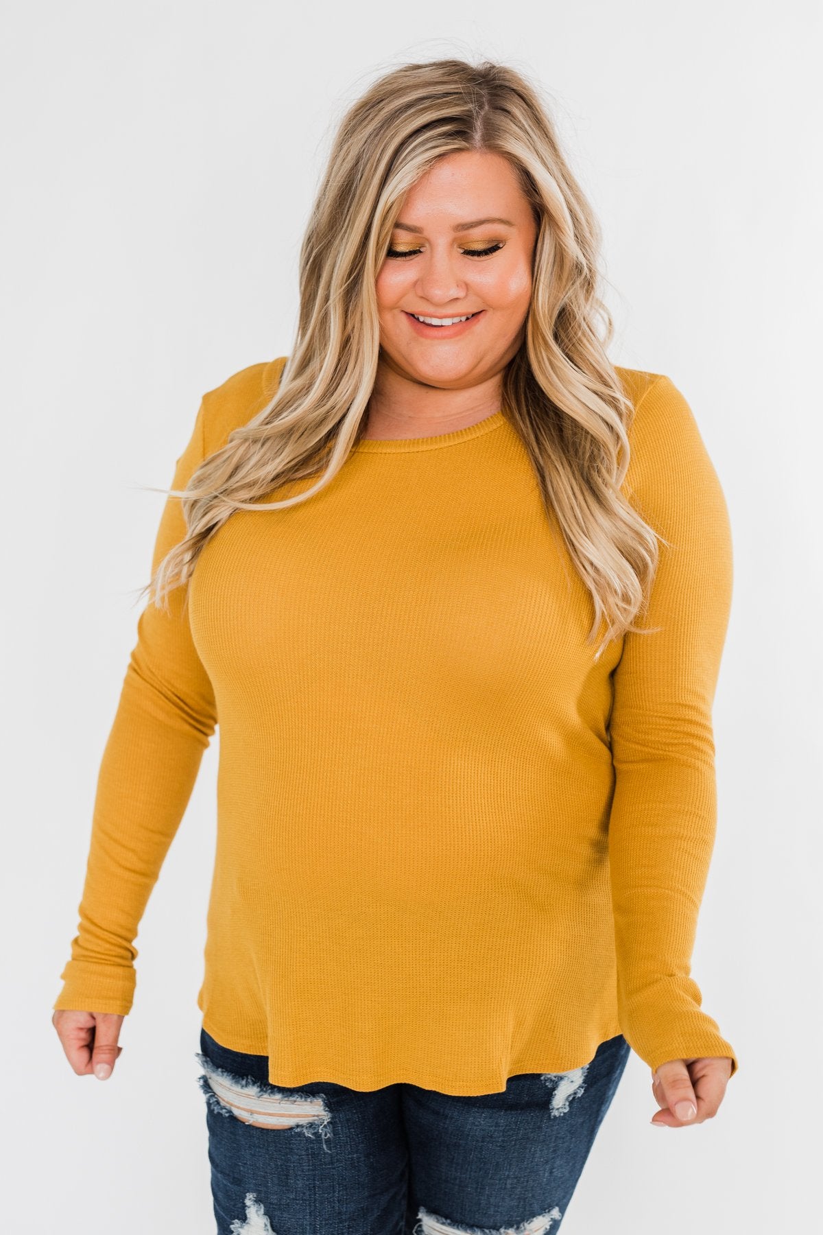 The Best I Can Long Sleeve Top- Mustard