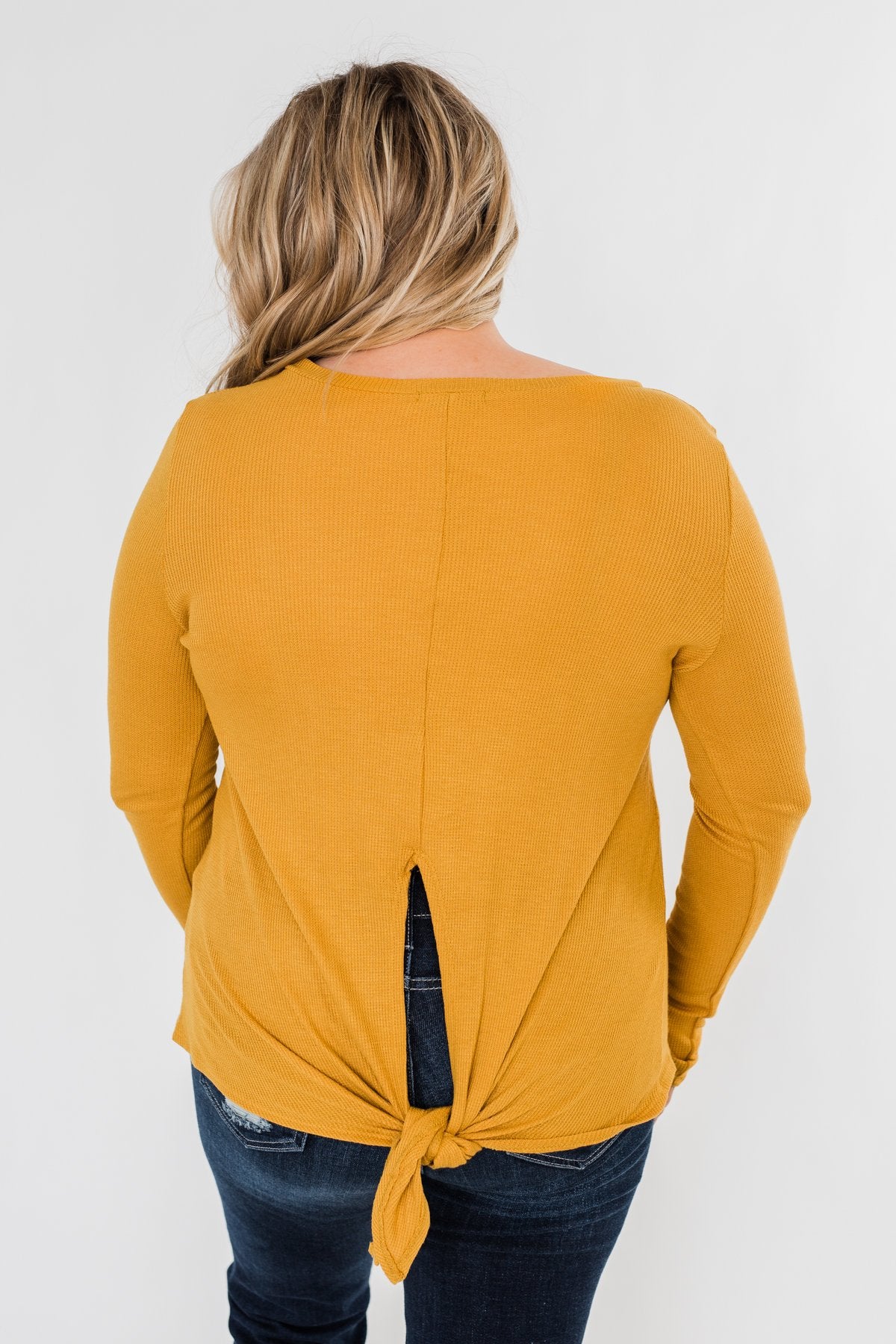 The Best I Can Long Sleeve Top- Mustard