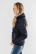 Everything I Want Reversible Puffer Coat- Navy & Blush