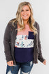 Carried Away Drawstring Waist Jacket- Charcoal