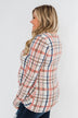 Long Sleeve Front Twist Top- Mauve, Cream, & Navy