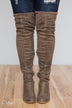 Not Rated Loly Knee-High Boots- Taupe