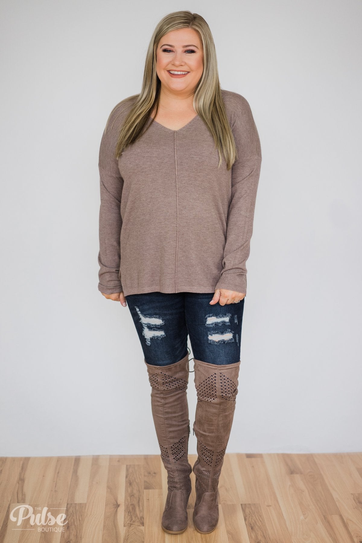 Truly Yours Sweater- Dark Mocha