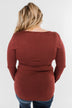 Gathering My Thoughts Wrap Top- Clay Brown