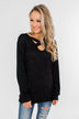 Dance The Day Away Criss Cross Top- Black
