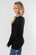 Dance The Day Away Criss Cross Top- Black