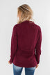 Carried Away Drawstring Waist Jacket- Wine
