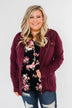 Carried Away Drawstring Waist Jacket- Wine