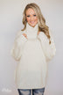 Bunch of Love Turtleneck Knitted Sweater- Ivory