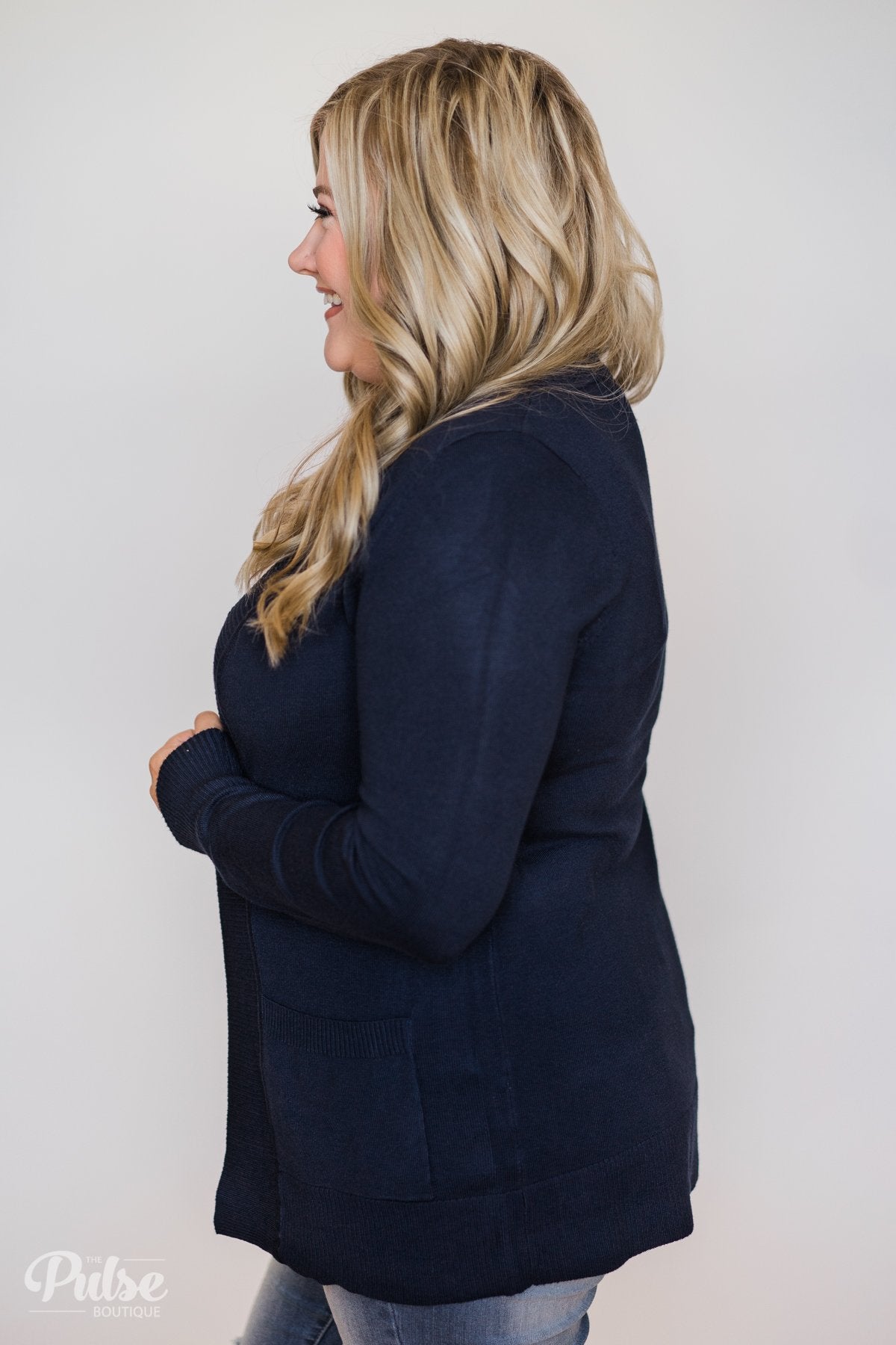 As Easy As Can Be Cardigan- Navy